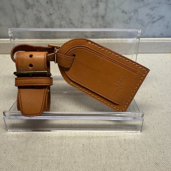 Louis Vuitton Vachetta Leather Luggage Tag & Poignet Set - Picture 1 of 2